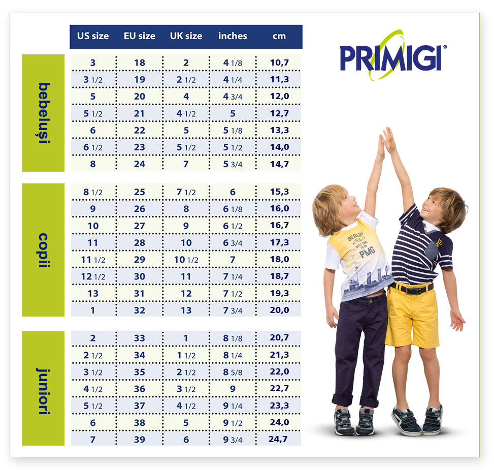 Primigi size