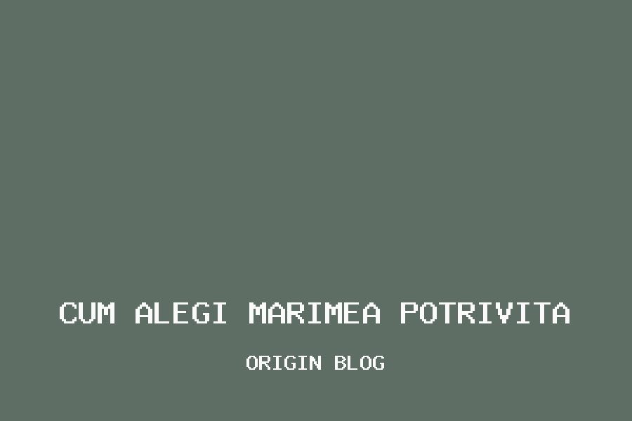 Cum alegi marimea potrivita